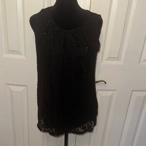 Alfani Black Lace Sleeveless Blouse